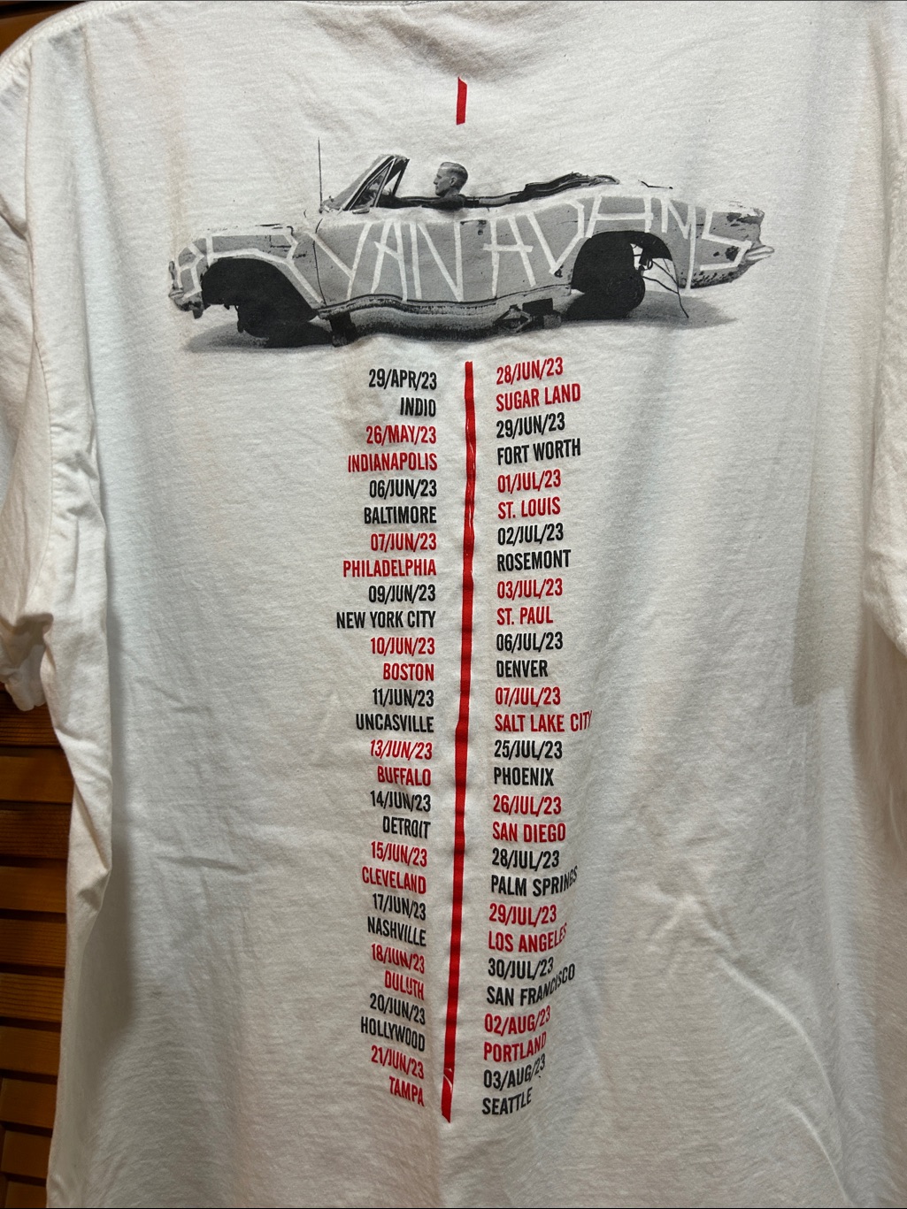 Nwot Bryan Adam’s Concert Tour Tee Shirt Xl — image 4 of 5